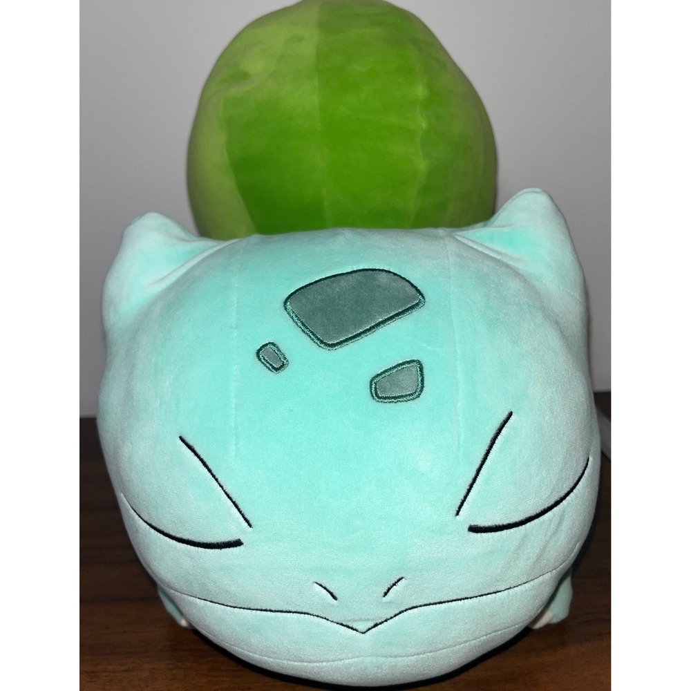 Pokemon Bulbasaur Plush 16 Inch Sleeping Stuffed Animal Toy Blue Green Large 16"